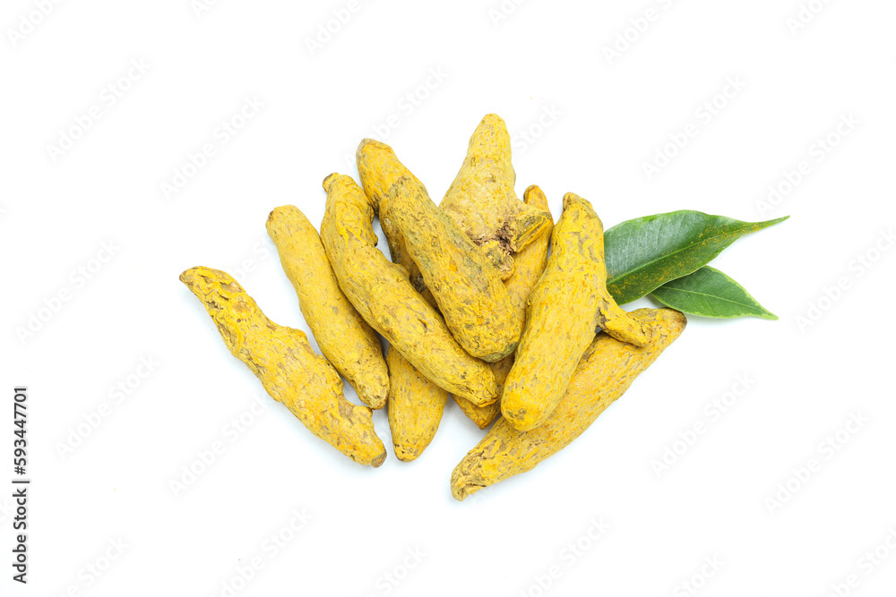 Fragrant seasoning - turmeric, isolated on white background Fragrant seasoning - turmeric, isolated on white background