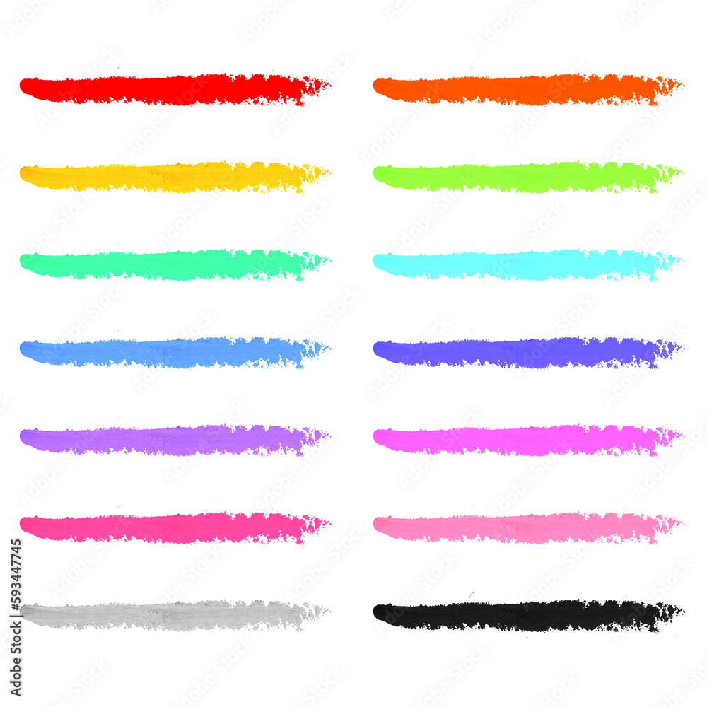 set of oil pastel strokes set of oil pastel strokes