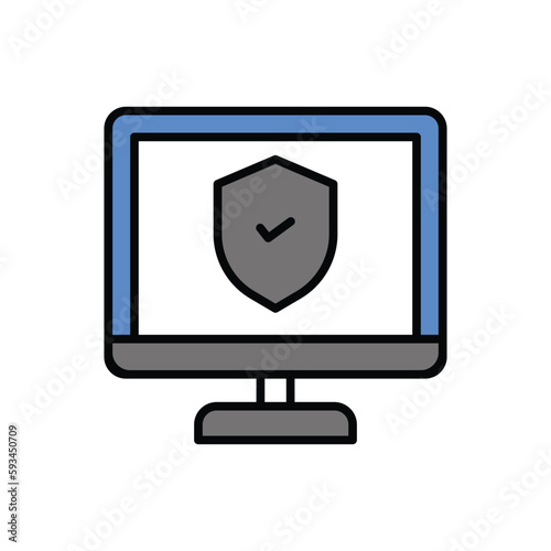 Cyber Security icon vector stock. Free Download Cyber Security icon vector stock. - GFXLoad