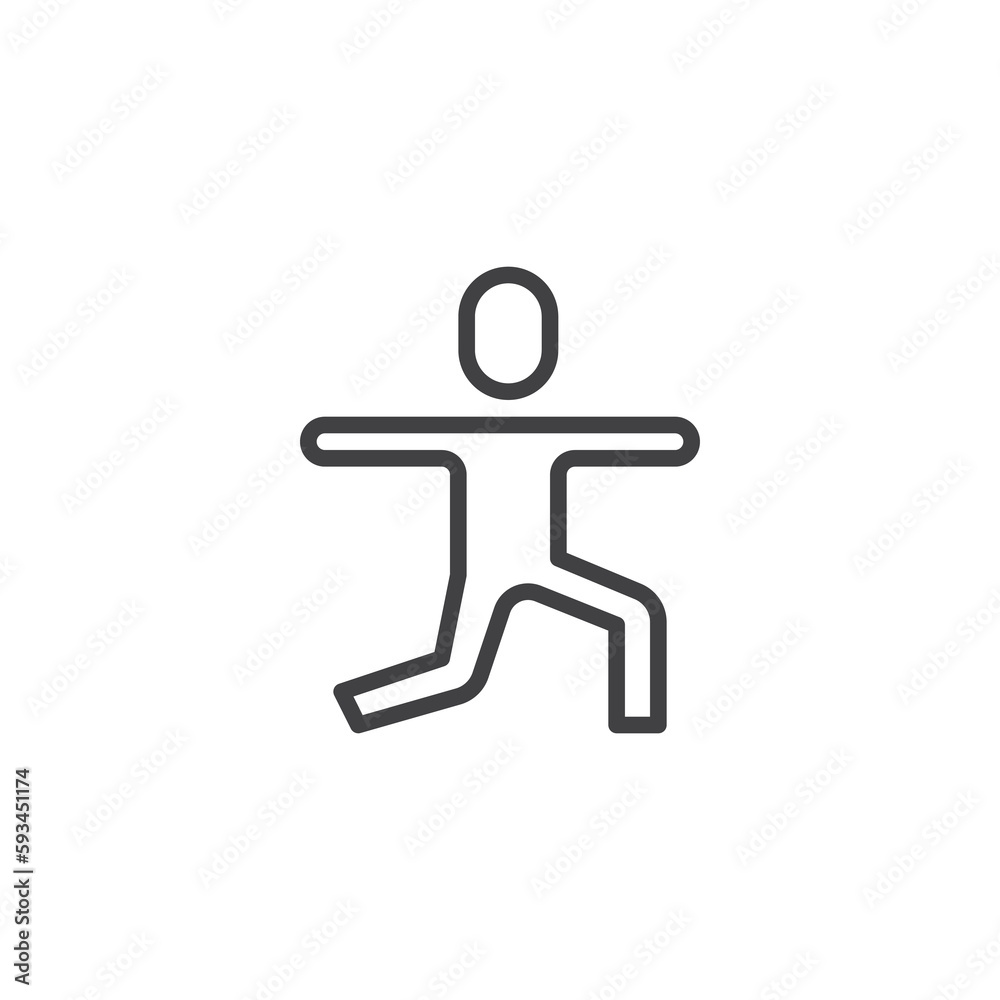 Physical exercise line icon Physical exercise line icon