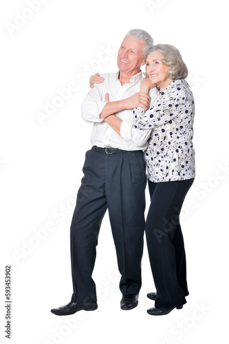 portrait of senior couple looking away isolated © aletia2011