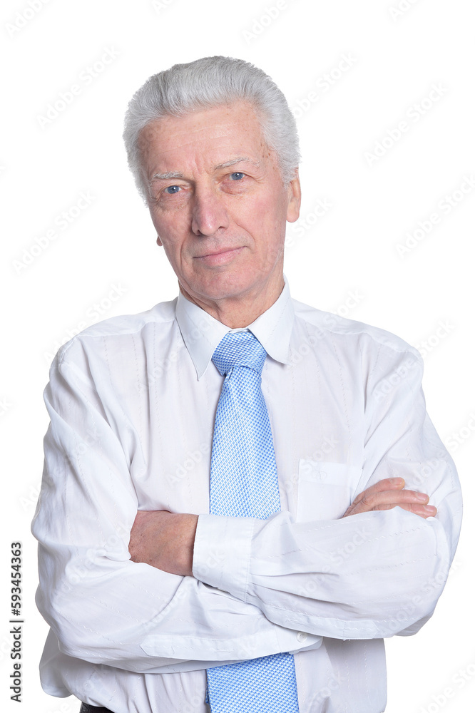portrait of senior businessman isolated on white background portrait of senior businessman isolated on white background