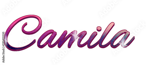 Camila - milticolorcolor - female name - sparkles - ideal for websites, emails, presentations, greetings, banners, cards, books, t-shirt, sweatshirt, prints

