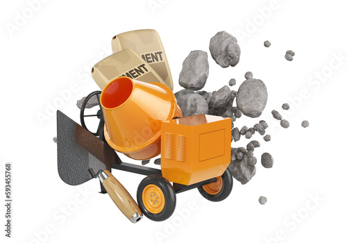 Fototapeta Naklejka Na Ścianę i Meble -  construction tools concept isolated on white