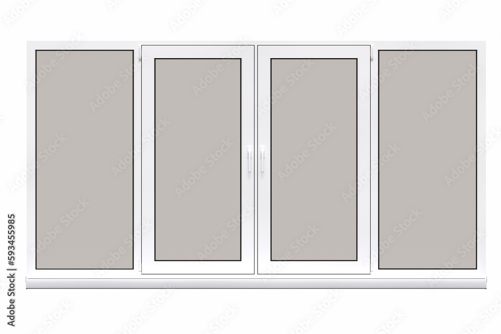 windows in the interior isolated on white background, 3D illustration, cg render windows in the interior isolated on white background, 3D illustration, cg render