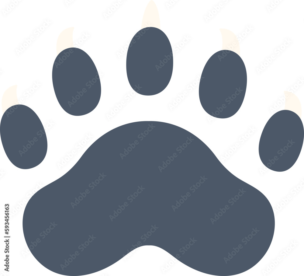 Bear Danger Zone Sign Element Flat Style