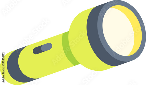 Flashlight Camping Element Flat Style