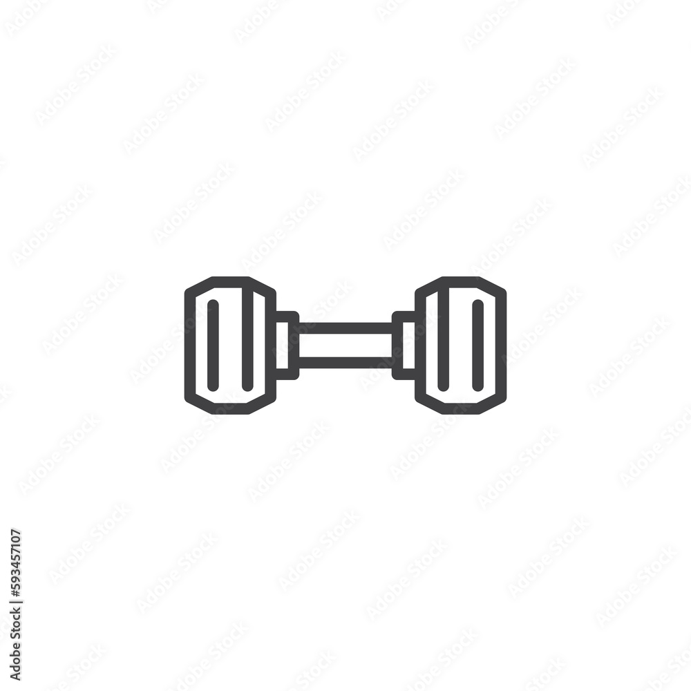 Dumbbell line icon Dumbbell line icon