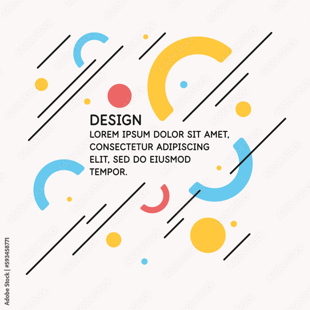 Composition with geometric shapes. Abstract background for design.