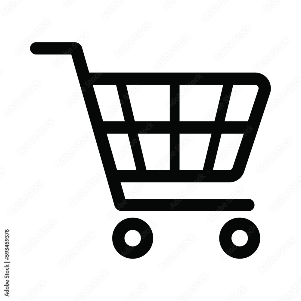 Shopping cart icon. Trolley outline symbol. Shopping cart icon. Trolley outline symbol.