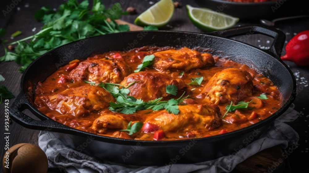 Aromatic and Delicious - Karahi Chicken - An Authentic Indian Culinary Delight Generative Ai