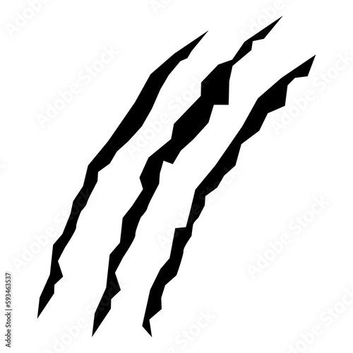 Animal claw scratches. Talons cuts animal cat, dog, tiger, lion. Vector illustration
