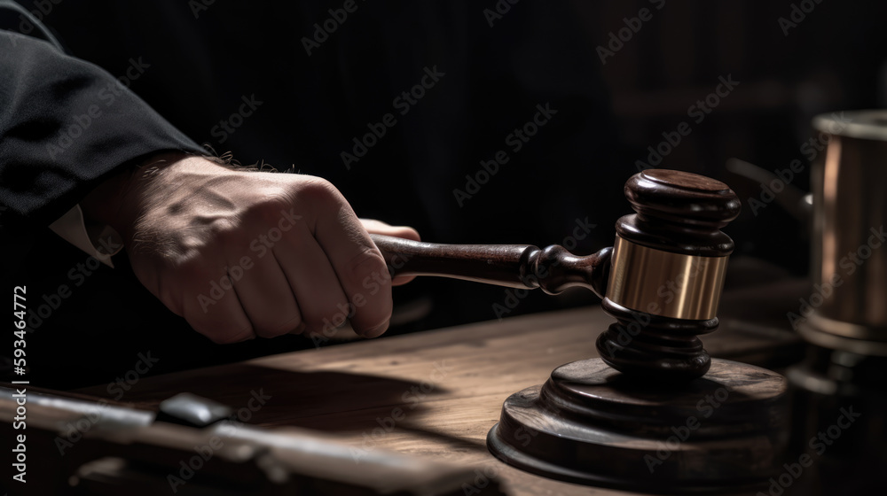 An impartial respected judge passes sentence. Generative AI An impartial respected judge passes sentence. Generative AI