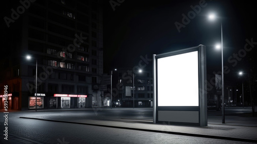 Blank vertical street billb...