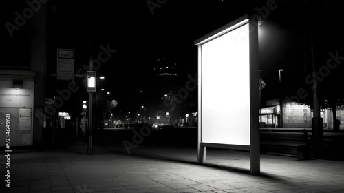 Blank vertical street billb...