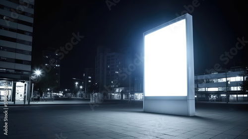 Blank vertical street billb...