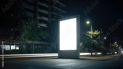 Blank vertical street billb...