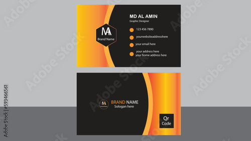 Real estate busniess card design with creative simple concept Premium Vector double sided graphics Templates  Professional modern Best design