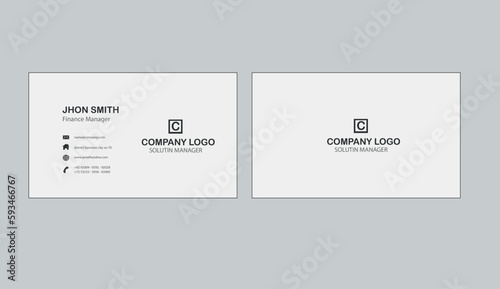 This is white color business card design