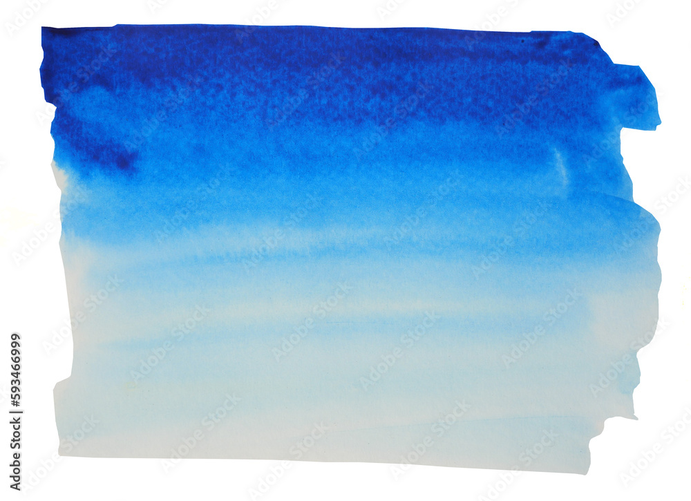 Abstract background and texture pattern blue color flow isolated on white background, Illustration watercolor hand draw and painted