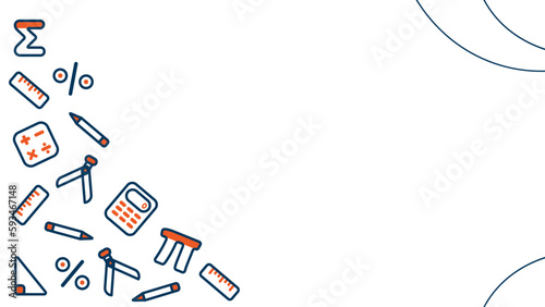 Teachers Day Vector Background Template - Mathematic Background