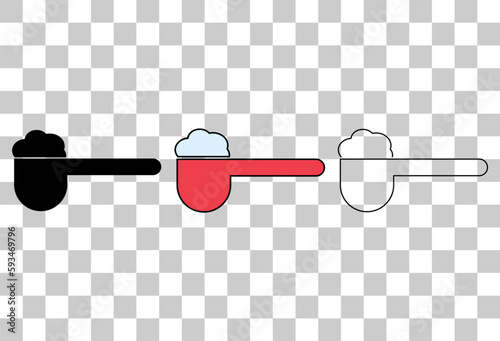 Set of measuring spoon icon, cook design symbol, bakery product vector illustration