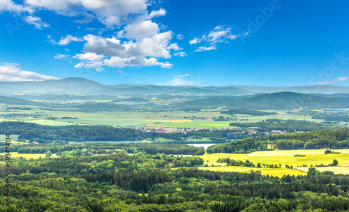Summer landscape of European countryside