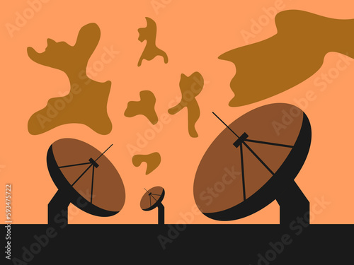 telecommunication day vector illustration flat design