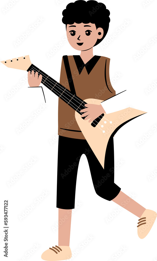 playing guitar character illustration playing guitar character illustration