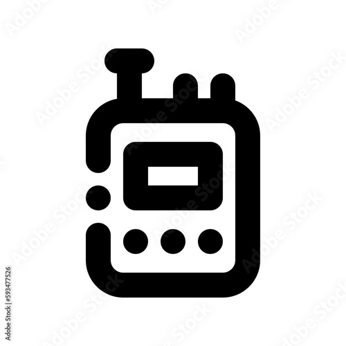 walkie talkie line icon