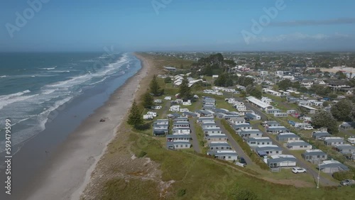 Papamoa beach and suburb near Tauranga, New Zealand photo