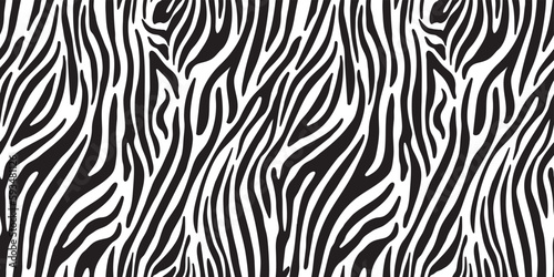 Vector illustration of seamless zebra pattern photo