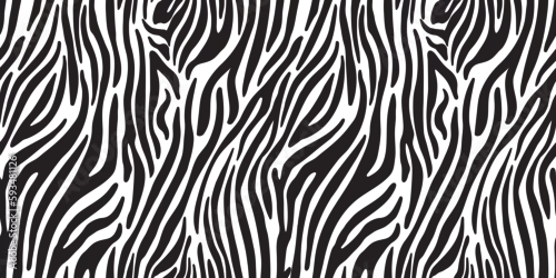 Obraz Vector illustration of seamless zebra pattern