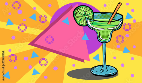 illustration of  the margarita cocktail