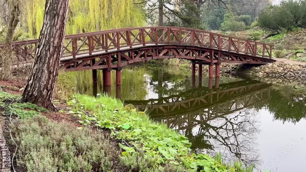 Little wooden bridge in the park Little wooden bridge in the park