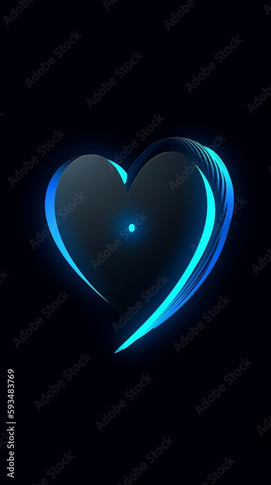 a blue heart with nice graphics