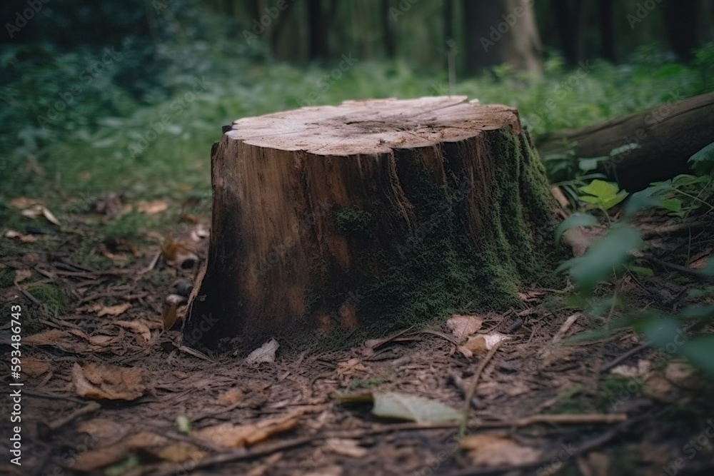 illustration, trunk of a tree in the forest, ai generative. illustration, trunk of a tree in the forest, ai generative.