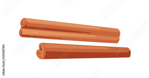Cinnamon sticks, bark. Brown spice. Rolled cinamons. Spicy seasoning, condime...