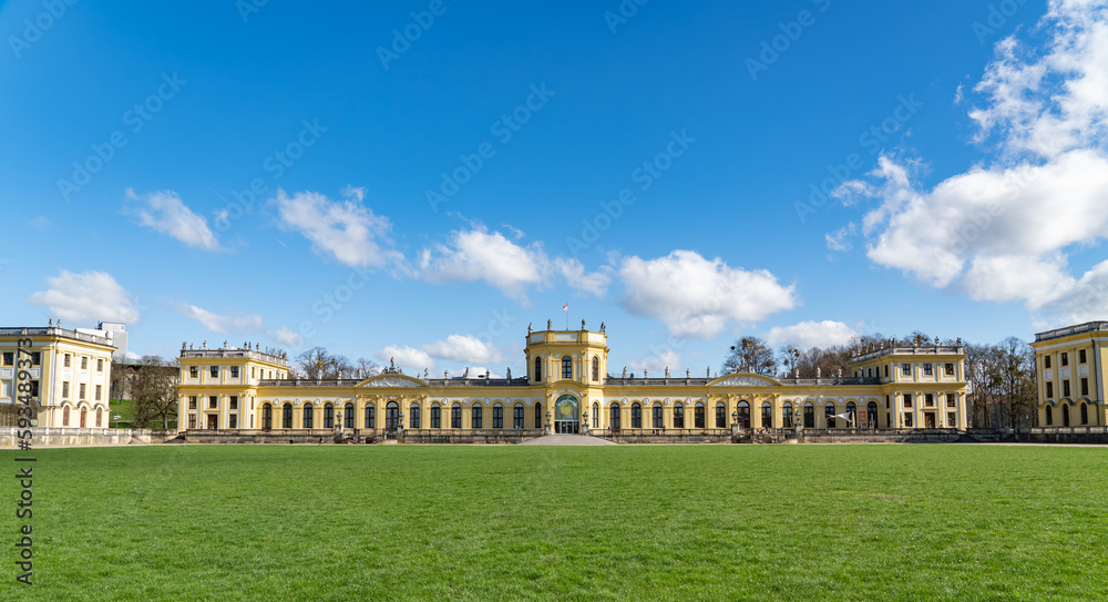 The Orangerie in the famous Karlsaue in Kassel, Germany, on a sunny day in spring