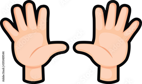 counting hand.finger number ten  illustration vector