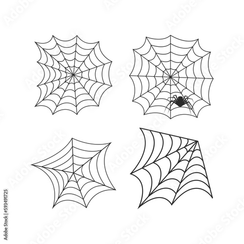 Halloween Spider Web Collection For Templer Design Elements photo