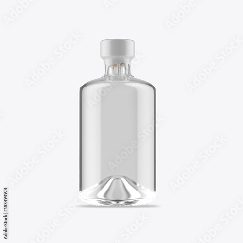 Whiskey Glass Bottle. 3D render