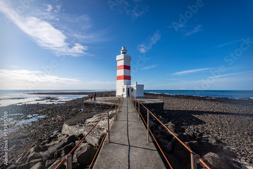 Gardur Old Lighthouse, Iceland photo
