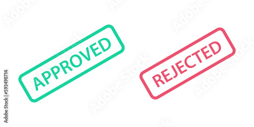 Approve and rejected stamp. Business concept