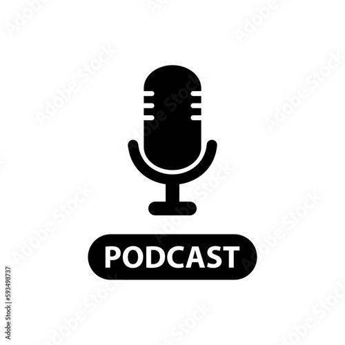 Podcast icon symbol simple design