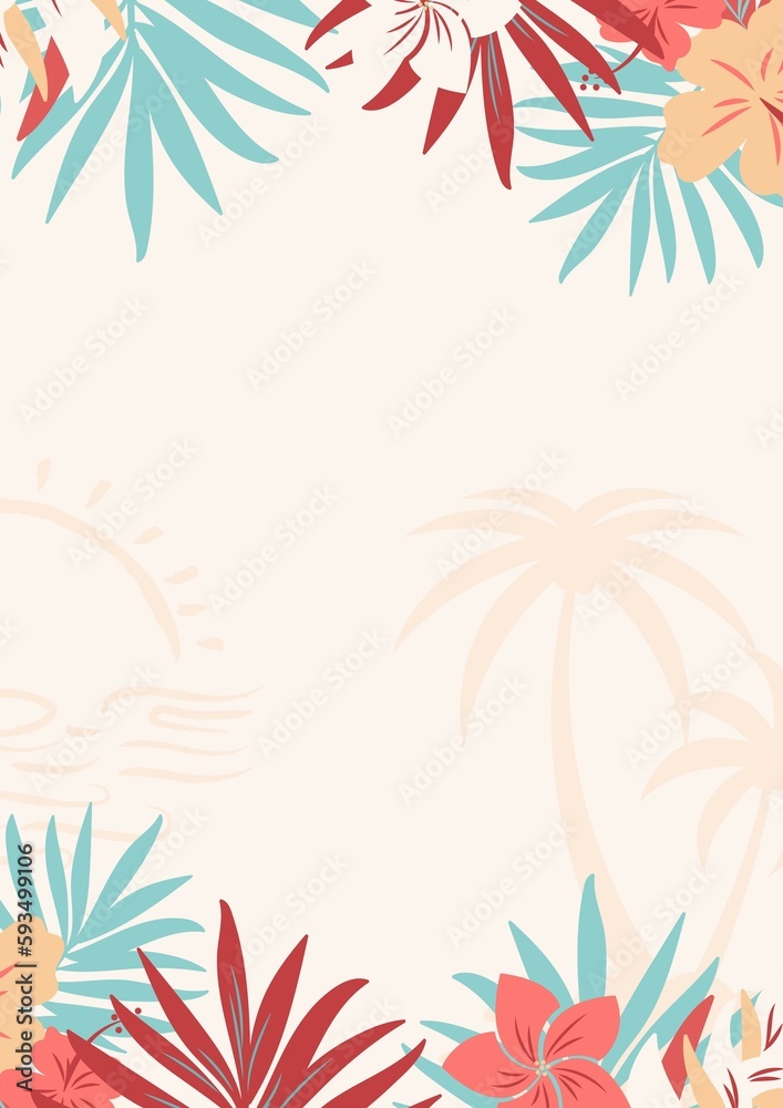 Bright and shaded atmosphere summer sea background illustration