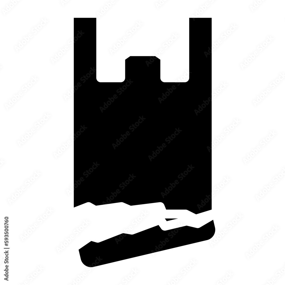 Obraz premium plastic bag glyph 