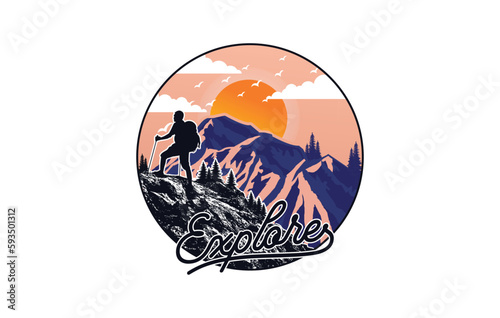 Explore outdoor adventure t shirt design