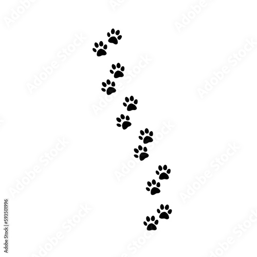Fototapeta Naklejka Na Ścianę i Meble -  Jaguar footprints silhouette
