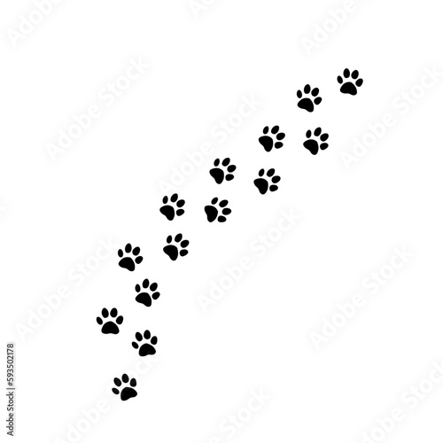 Jaguar footprints silhouette